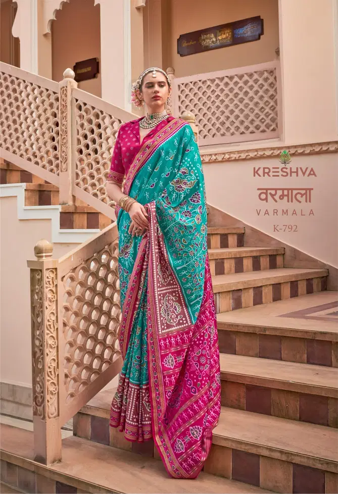 Varmala By Kreshva Mercerized Sigma Silk Saree Wholesalers In Delhi